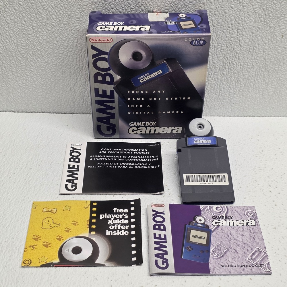 Gameboy Camera Nintendo GameBoy 1998 Blue Complete in Box CIB MGB-006 Works